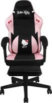 "Konix" "Hello Kitty" žaidimų biuro kėdė - sėdynės pasvirimas 150° - medžiaginis apmušalas - medinis ir metalinis rėmas - pagalvėlė - kojų atrama - juoda ir rožinė