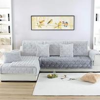 "L" formos sofos užvalkalai Kampinis sofos užvalkalas naminiams gyvūnėliams Sofos neslystantis platus šoninis įlankos sofos užvalkalas Pilka 90 x 160 cm