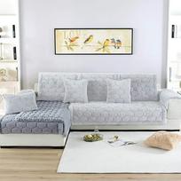 "L" formos sofos užvalkalai Kampinis sofos užvalkalas naminiams gyvūnėliams Sofos neslystantis platus šoninis įlankos sofos užvalkalas Pilka 110 x 210 cm