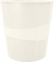 "Leitz WOW" 52781001 Popieriaus atliekų dėžė, 15 litrų, plastikinė, balta, 6 vnt.