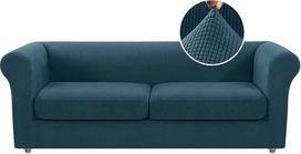 "LINGKY Stretch Chesterfield" sofos užvalkalas 2 sėdimoms vietoms, elastingas sofos užvalkalas su 2 atskirais sofos sėdynių pagalvėlių užvalkalais, elastano sofos užvalkalas, sofos apsauga nuo katės sofos užvalkalas (Deep Teal, didelis 2 sėdimų vietų)