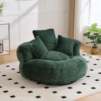 "Lazy Sofa" patvarus komfortiškas gultukas su trimis pagalvėlėmis suaugusiesiems ir vaikams, skirtas patalpoms ir lauke (žalias)