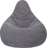 "Loft 25 High Back Bean Bag" suaugusiesiems | velvetinis audinys, vidinis pamušalas | ergonomiškas dizainas kūno atramai (anglis, Bean Bag)