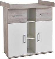 "Lotti" persirengimo stalas su nuimamu persirengimo stalu "Elm Silver Grey/White" - Pagaminta Vokietijoje