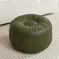 "Louis Donné" vandeniui atsparus neužpildytas "Pouf Ottoman", skirtas kojų atramai "pasidaryk pats", dirbtinės odos marokietiškas retro stilius be užpildo dangtelio (tik dangtelis) (Lucky Green)