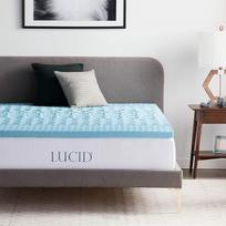 "Lucid" 5 cm čiužinio užvalkalas su zonomis ir šaldančiomis gelio atminties putomis, 90 x 200 cm