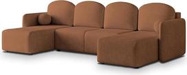 "Masseno Nubero NV" kampinė sofa su miego funkcija, U formos, sofa su lovos dėže, svetainės sofa, sofa, sofa, sofa lova, sofos komplektas, vario spalvos, Neve 52