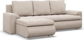 "Mebligo" - kampinė sofa su miego funkcija ir 2 lovos dėžėmis, smėlio spalvos, 230 x 89 x 159 cm (plotis x aukštis x gylis) Foresta - Kairė kampinė sofa, Sofos ir kušetės, L formos sofa, Sofa Svetainė