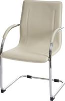 "Mendler Samara" valgomojo kambario kėdė Konsolinė virtuvės kėdė Kėdė Recliner Chair Steel Cream