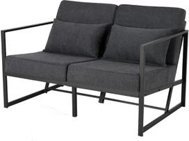 "Mingone" paminkštintas fotelis Viengulė sofa Daugiavietė sofa Metalinis rėmas Lininė minkšta sėdynė Elegantiška retro kėdė gyvenamajame kambaryje Priėmimo kavinė