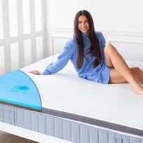 "MKS 2-in-1" čiužinio antčiužinys 200 x 200 cm - dvipusis gelio antčiužinys 200 x 200 cm H3/H4 su 5 sluoksnių konstrukcija, tinklelio šonais ir neslystančiu paviršiumi - ergonomiškas čiužinio antčiužinys, užtikrinantis puikų miego komfortą