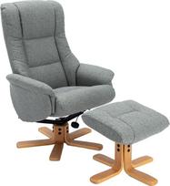 "Morris Living The Cairo Lisbon Lisbon Teal Green Fabric Swivel Chair with Matching Footstockol