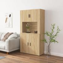 "Myheimly Highboard", stalviršis su daug vietos, universali spintelė, dokumentų spinta, sieninė spinta, komoda su stalčiais, skirta svetainei, moderni, medžio medžiaga "Sonoma
