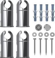 "MyHomeware Chrome" chromuotas plokščias išlenktas rankšluosčių radiatoriaus spaustukas, palaikantis 22 mm vamzdžio plotį