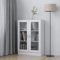 "Myheimly" vitrina su daug vietos, šoninė spintelė miegamajam, svetainei, biurui, kanceliarinei spintai, ąžuolo išvaizda, medžio medžiaga, balta, 82,5 x 30,5 x 115 cm, medžio medžiaga