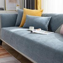 "Nordic Sofa Cover L/U-Shape Corner Sofa Couch Cover 1 2 3 4 vietų Chenille Non-Slip Couch / Sofa Throw Blanket for Leather/Wood/Fabric Sofa Balcony Blankets for Cat Scratch-Resistant (110 x