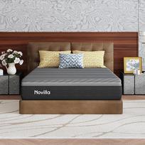 "Novilla Coolmax" čiužinys 90 x 200 cm, 7 zonų gelio ir Greentea atminties putų šaltųjų putų čiužinys su vėsinančiu audiniu, H3 ir H4, vidutinio kietumo, 25 cm aukščio, sertifikuotas "Oeko-Tex", kvėpuojantis skalbiamas užvalkalas