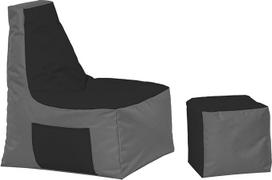 "Optimal Bean Bag" su atlošu ir taburete - vaikams ir suaugusiesiems - fotelis - pagalvėlė - vidaus ir lauko - tinka žaidimams ir yra užpildytas - sėdynės pagalvėlė grindų pagalvėlė (antracitas)