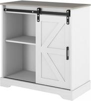 "Panana FRSB55" stumdomų durų bufetas "Sideboard" laikymo spintelė Kavos baras Virtuvė Ūkio stiliaus balta spintelė Natūralu