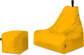 "Patchhome Bean Bag" poilsio kėdė + kubas / taburetė su užtrauktuku, žaidėjo sėdynė, "Bean Bag" užpildytas polistireno užpildu