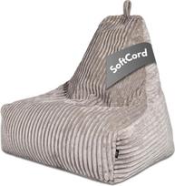 "PatchHome" prabangus "Bean Bag" poilsio krėslas - žaidimų krepšys suaugusiesiems ir vaikams - patogus "Bean Bag" krėslas su užpildu - svetainės ir miegamojo baldai (pilkas, XL)