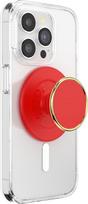 "PopSockets" telefono laikiklis "MagSafe" su atraminiu stovu, magnetinis stovas, keičiama viršutinė dalis, saugus laikiklis "iPhone MagSafe" dėklams, telefono ir planšetinio kompiuterio laikiklis - "Enamel Rosso