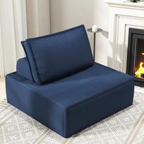 "PurrJoys" modernus poilsio krėslas, sofa, 1 sėdimoji medžiaginė sofa su reguliuojamu atlošu, vienvietė sofa, atlošiama kėdė, poilsio ir kokteilių kėdė, sofa-lova gyvenamajam kambariui, miegamajam, svečių kambariui