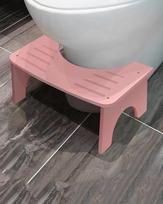 "RayLove" tualeto taburetė 6,5 colio bambuko virimo taburetė Suaugusiųjų tuštinimosi taburetė Vonios neslystanti tualeto pagalba Step Stool (rožinė)