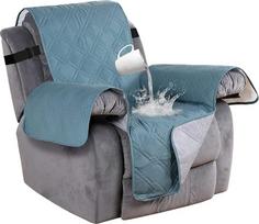 "Relax Recliner" dangtelis, vandeniui atsparus sofos dangtelis, neslystantis apsauginis dangtelis nuo užteršimo, skirtas sofos apsaugai (Blu Pietra, 1 puokštė)