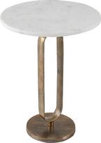 "Riess Ambiente Elegance" apvalus šoninis staliukas 60 cm balto aukso antikvarinio marmuro metalo aliuminio rankų darbo kavos staliukas sofos staliukas telefono staliukas marmurinis staliukas