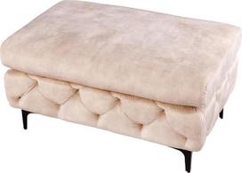 "Riess Ambiente Chesterfield" taburetė "Modern Baroque" - 92 cm - Šampaninė smėlio spalva - Velvetinis pėdkelnis