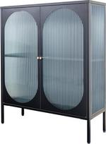 "Riess Ambiente Paris" moderni vitrina 110 cm juodo aukso briaunoto stiklo metalinė bufeto spinta Stilinga bufeto spinta jūsų svetainei