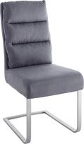 "Riess Ambiente" dizaino konsolinė kėdė "Comfort Vintage Grey", pilka, plokščia, šlifuoto nerūdijančio plieno kėdė