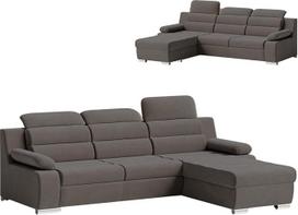 "Robin Inspire Pavero" kampinė sofa su miego funkcija, lovos dėžės atlošai, poilsio funkcija, sofa, L formos sofa lova, laisvai pastatoma kampinė sofa, sofa lova, svetainės baldai, svetainė, dešinė, tamsiai pilka