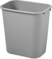 "Rubbermaid Commercial Products" 26 l pilkos spalvos plastikinė šiukšliadėžė - vonios kambarys, biuras, miegamasis, tinka po stalu, kriaukle ar spintele - FG295600GRAY