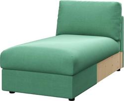 "Soferia" tinkamas "Vimle Chaise Longue" šezlongo užvalkalas, "Elegance Mint" audinys (atsparus dėmėms, vandeniui ir įbrėžimams), žalias