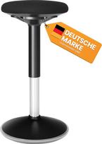 "Songmics" OSC05BK Biuro taburetė, ergonomiška darbo kėdė, taburetė, 360° pasukama kėdė, reguliuojamas aukštis 56-81 cm, paprastas surinkimas, juoda