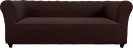 "Super Stretch Chesterfield" sofos užvalkalas 1 2 3 sėdimoms vietoms, sofos užvalkalas su atramomis rankoms, žakardiniai Spandexo sofos užvalkalai, neslystantis sofos užvalkalas, skalbiamas sofos užvalkalas (rudas, 3 sėdimos vietos)