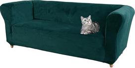 "SYLC Velvet Stretch Chesterfield" sofos užvalkalai, sofos užvalkalas su sėdynės pagalvėlės užvalkalu, sofos užvalkalai, išlenktas rinkinys, senovinis, neslystantis (žalias, sofa)