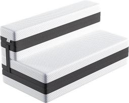 "TeQsli" gelinis sulankstomas čiužinys, 15 cm aukščio, svečių čiužinys, 4 dalių sulankstomas čiužinys ir sofa-lova "3-in-1" su skalbiamu ir nuimamu užvalkalu, sertifikuotas "Oeko-Tex" ir "CertiPUR" (140 x 200 x 15 cm)
