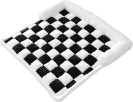 "Topchances" naminių gyvūnėlių sofos dangteliai sofai šuniui sofos lova šuniui sofos dangtelis sofos dangtelis Cream Square Plaid Cozy Dog Mat Furniture Protector Black 75x75cm