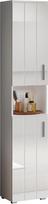 "trendteam smart living" - "Wons" - aukšta spintelė - balta/balta blizgi - 1 atviras skyrius ir 2 lentynos - (plotis x aukštis x gylis) 37 x 192 x 31 cm - moderni vonios spintelė su laikymo skyriumi - atspari įbrėžimams