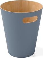 "Umbra Woodrow" šiukšliadėžė - dviejų atspalvių medinė šiukšliadėžė biurui, vonios kambariui, svetainei ir kt., 7,5 l talpos, šiferio mėlyna
