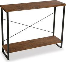 "Versa Taline" siauras prieškambario ar prieškambario baldas, modernus konsolinis staliukas, 80 x 30 x 100 cm (V x D x Š), medis ir metalas, juoda spalva