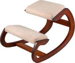 "Vevor" ergonominė medinė kelio kėdė laikysenos korektorius svyruojantis didelis namas biuro stalo kėdė kelio pagalvėlė graikinis riešutas
