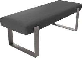 "Vant" minkštas miegamojo lovos suolas - svetainės ir salono baldas - 158 kg svorio (Vintage Leather Grey Pewter)