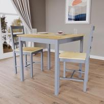 "Vida Designs Yorkshire" valgomojo stalo ir kėdžių rinkinys Virtuvės namų baldai (pilka ir pušies spalva, 2 sėdimos vietos)