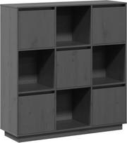 "vidaXL Highboard Sideboard Komoda Komoda Šoninė spinta Šoninė spinta Daugiafunkcinė spinta Medinė spinta Aukšta spinta Pilka 110,5 x 35 x 117 cm Pušies masyvo mediena