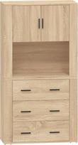 "vidaXL Highboard", šoninė spintelė su daug vietos, universali spintelė, komoda, tvirtinama prie sienos, šoninė spintelė svetainei, moderni, Sonoma ąžuolo medienos medžiaga