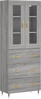 "vidaXL" aukštoji lenta "Grey Sonoma" 69,5x34x180 cm Kompozitinė mediena
